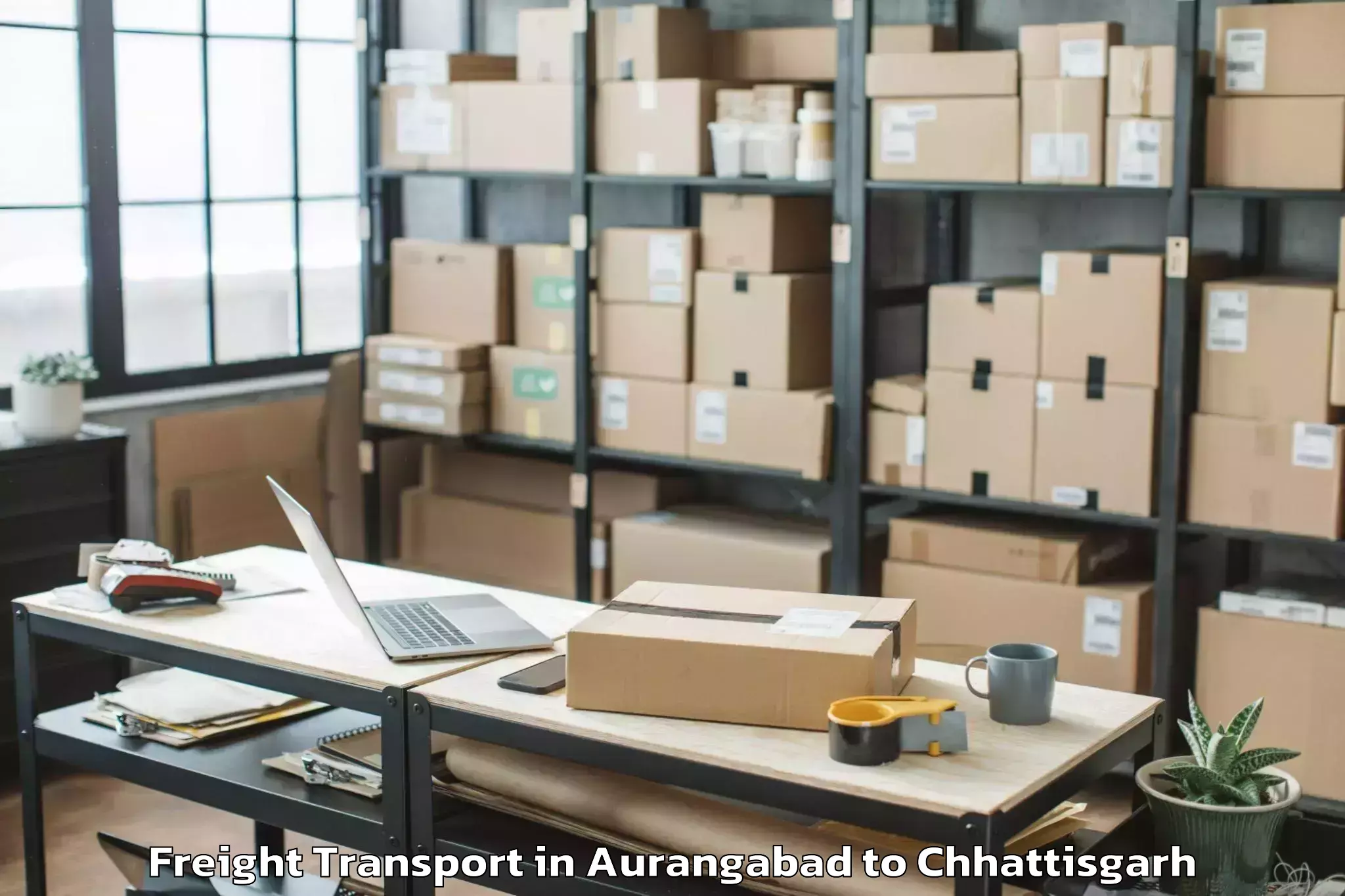 Trusted Aurangabad to Bhopalpatnam Freight Transport